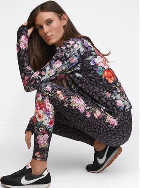 Johnny Was Active Vibrant print long sleeve top